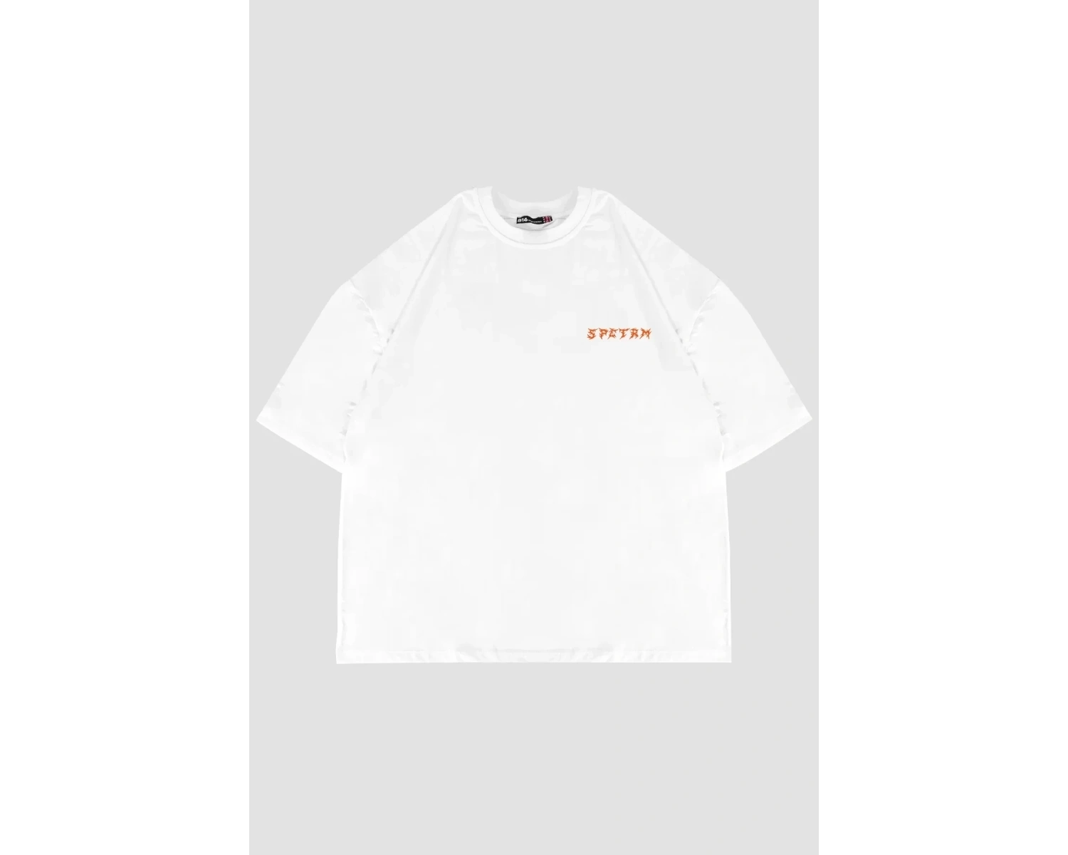 Spectrum Baskılı Beyaz Oversize Unisex