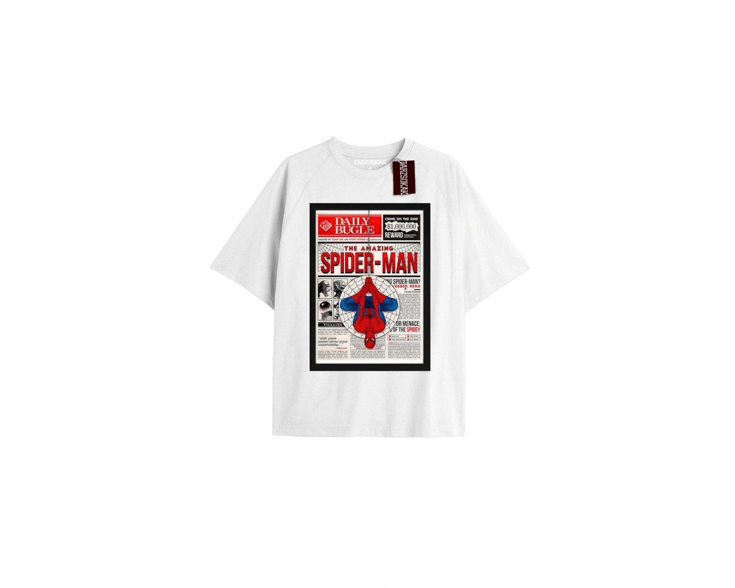 Spider-Man Gazete baskı Model No Way Home Tshirt