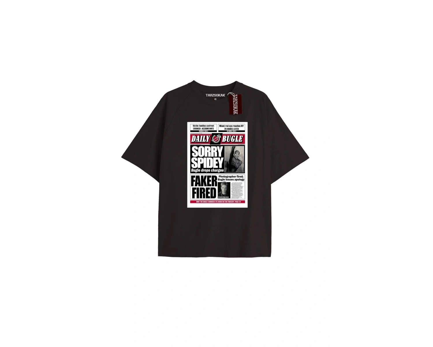 Spider-Man Gazete baskı Model No Way Home Tshirt