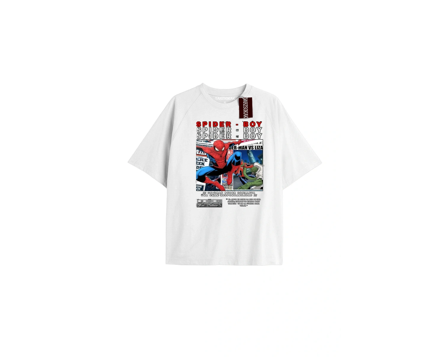 Spider-Man Gazete baskı Model No Way Home Tshirt