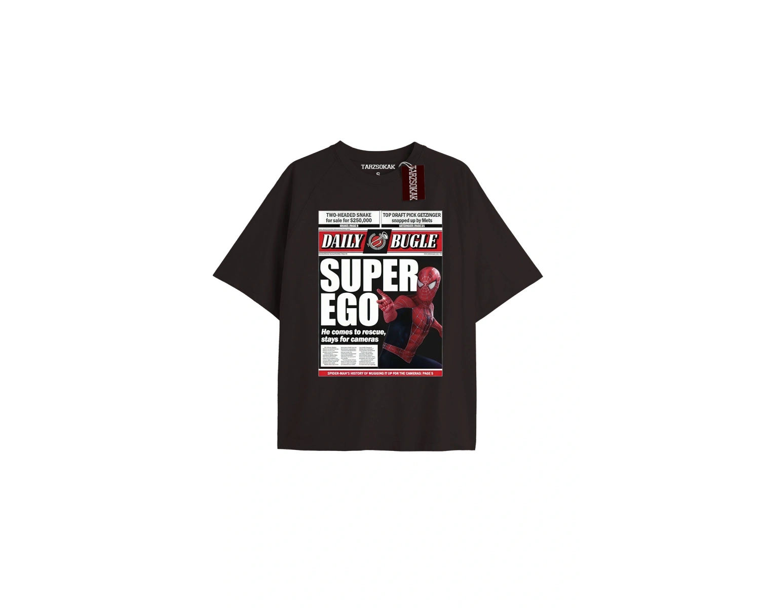 Spider-Man Gazete baskı Model No Way Home Tshirt