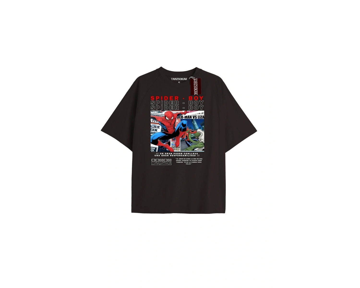 Spider-Man Gazete baskı Model No Way Home Tshirt