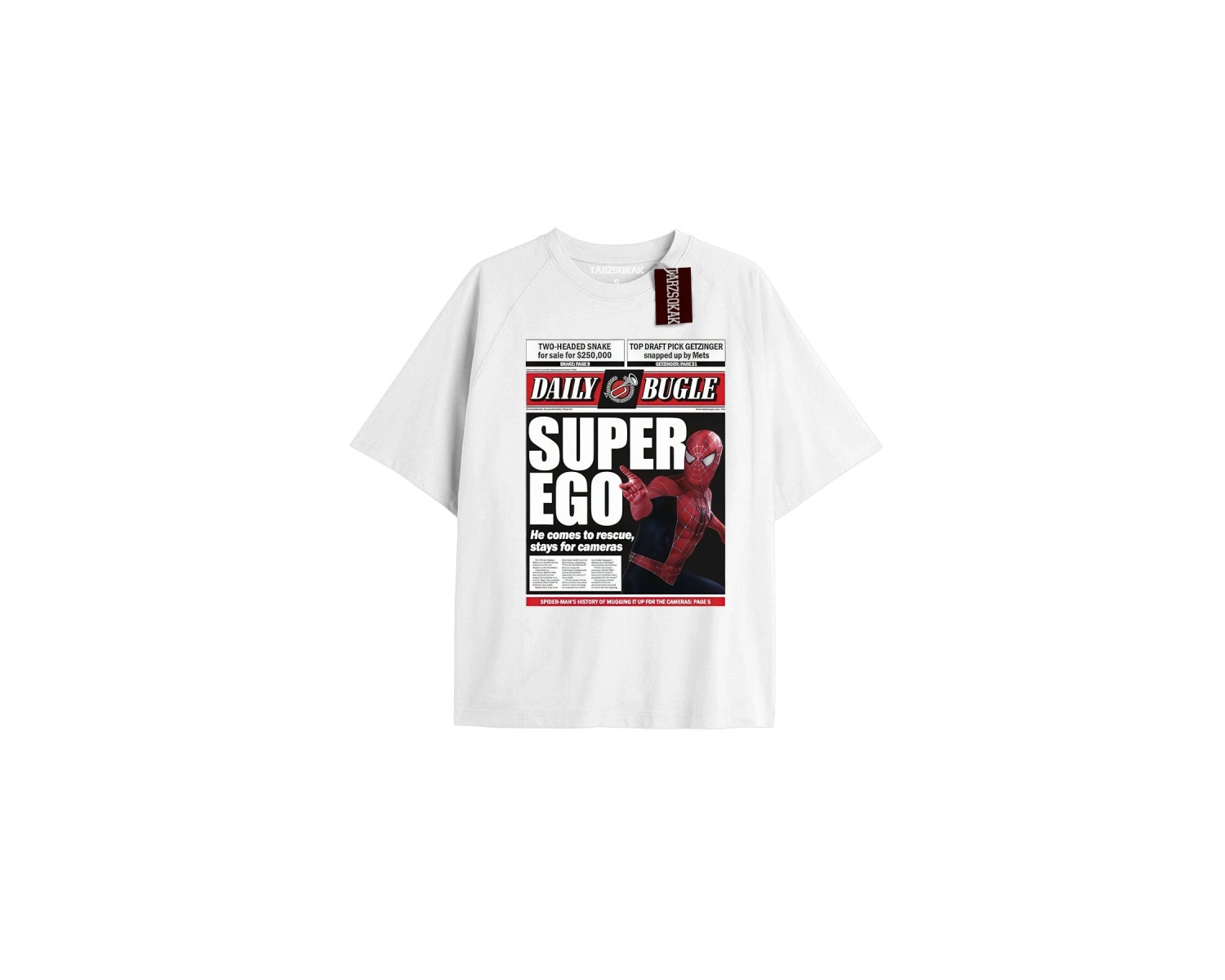 Spider-Man Gazete baskı Model No Way Home Tshirt