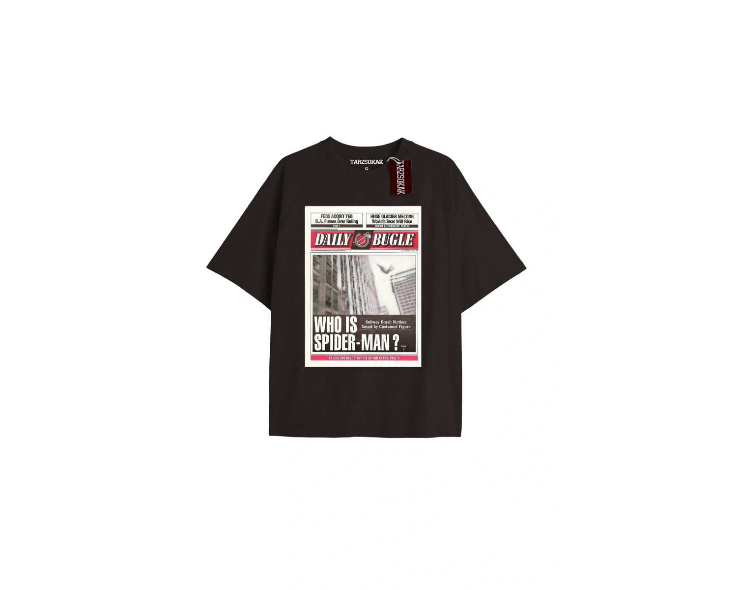 Spider-Man Gazete baskı Model No Way Home Tshirt