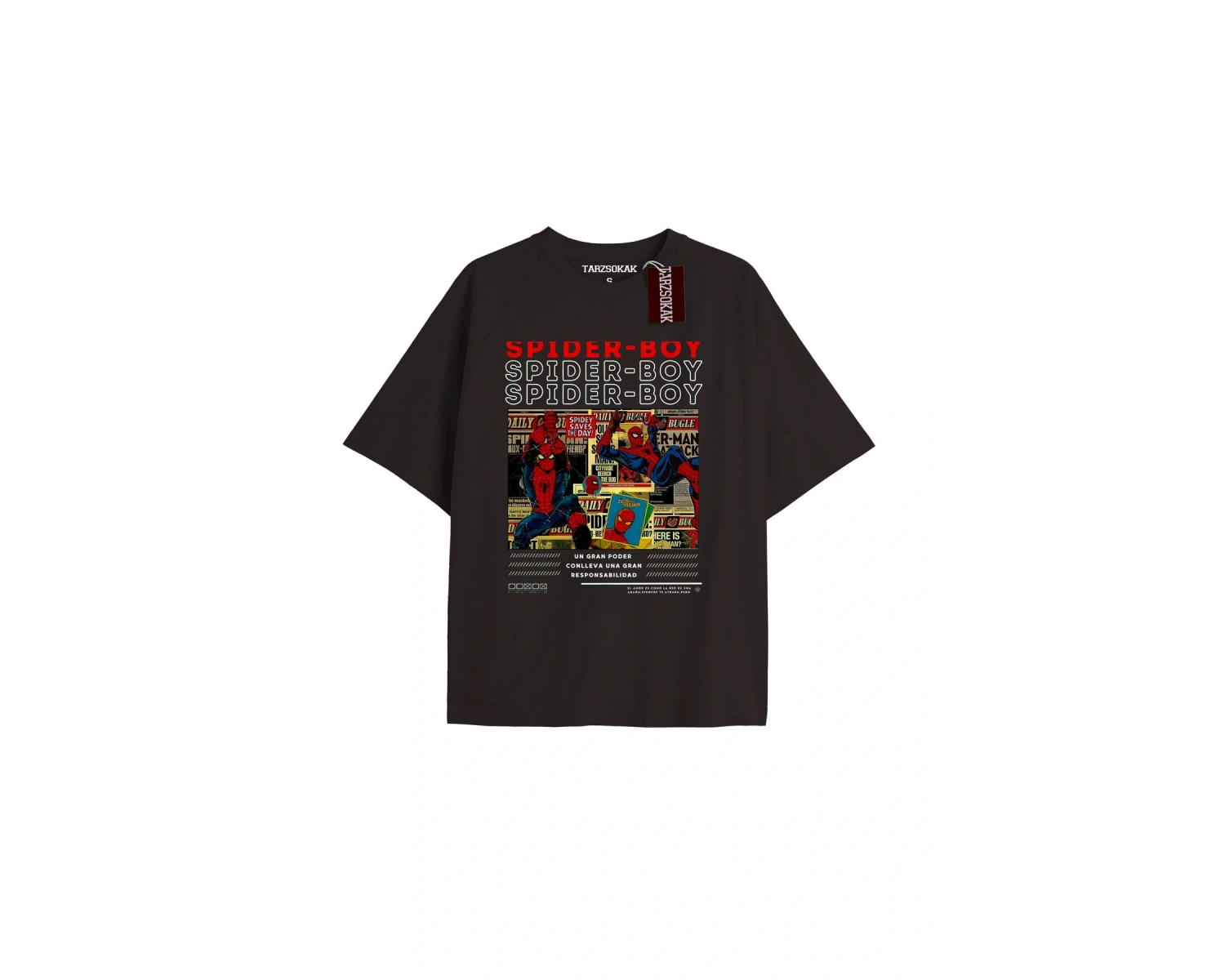 Spider-Man Gazete baskı Model No Way Home Tshirt