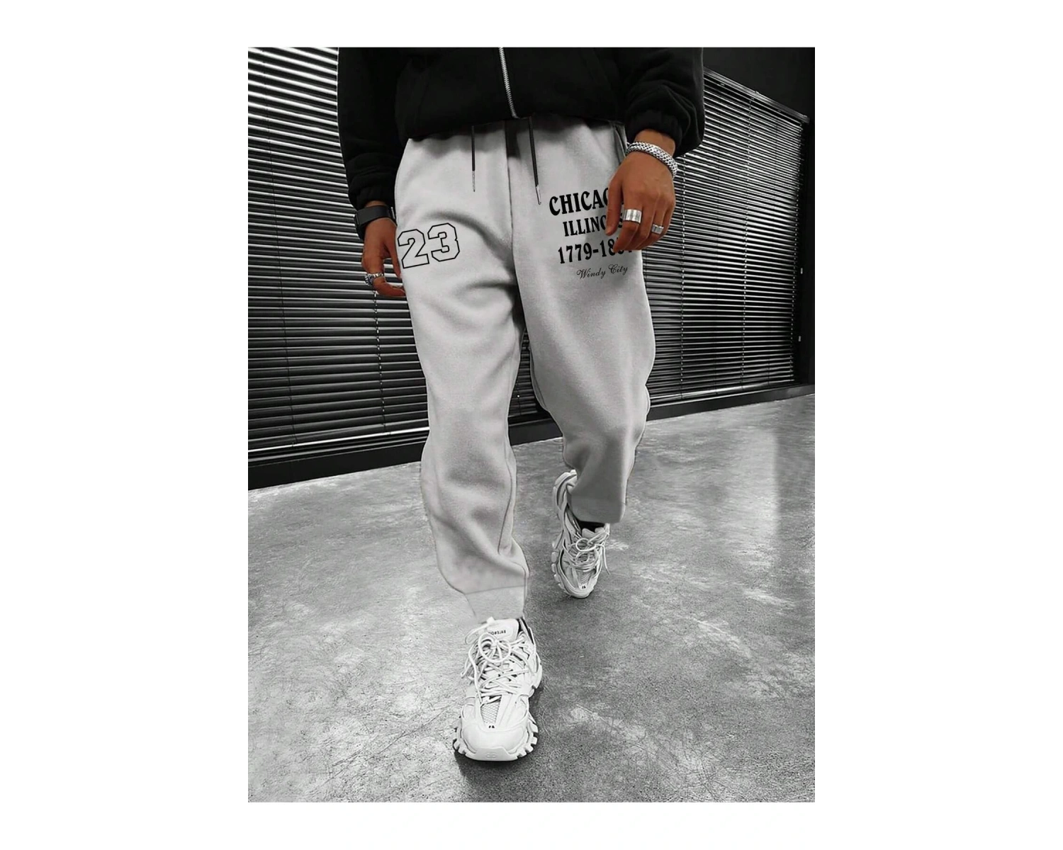 Sporsity Letter Graphic Drawstring Waist Eşofman Altı