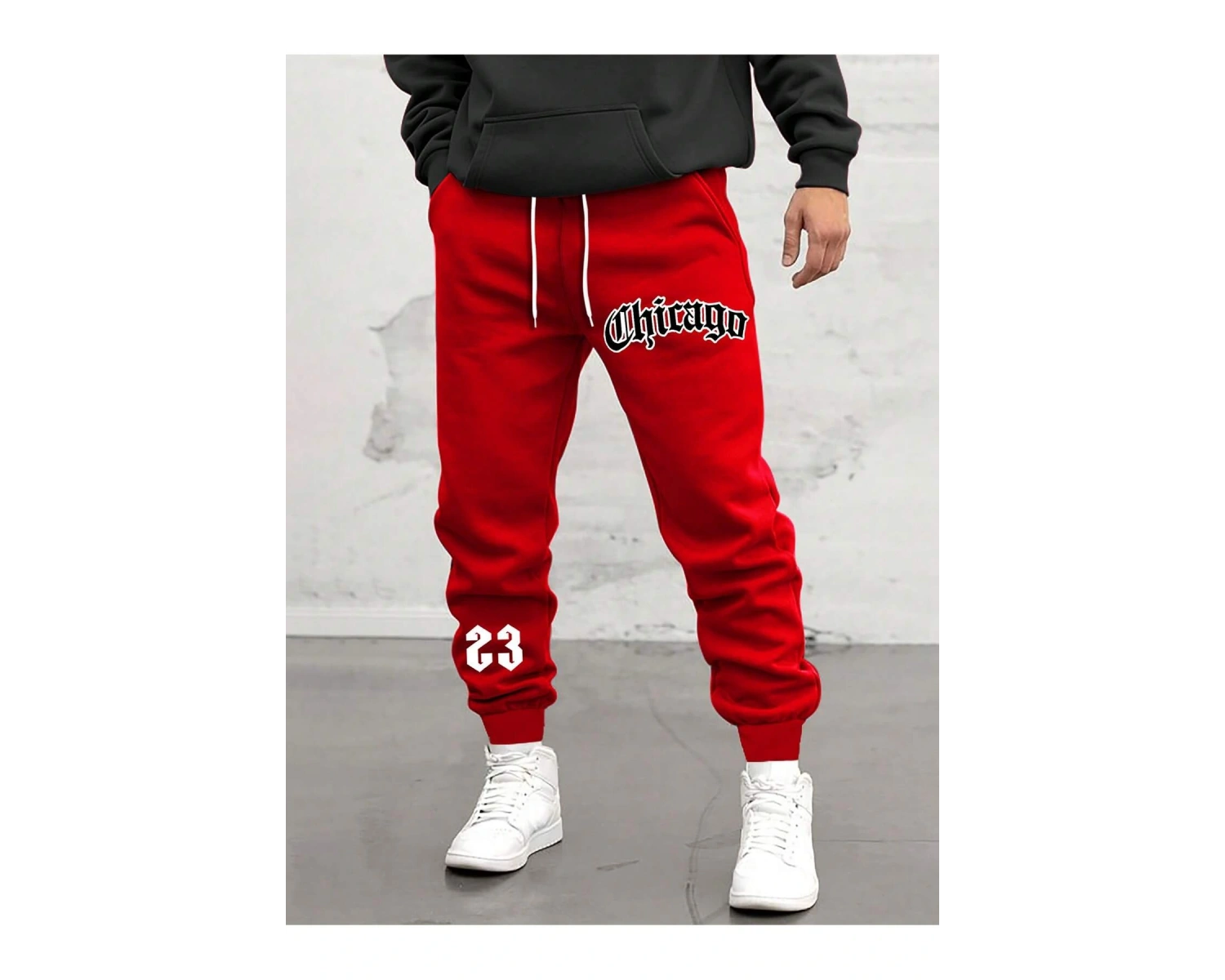 Sporsity Letter Graphic Drawstring Waist Eşofman Altı