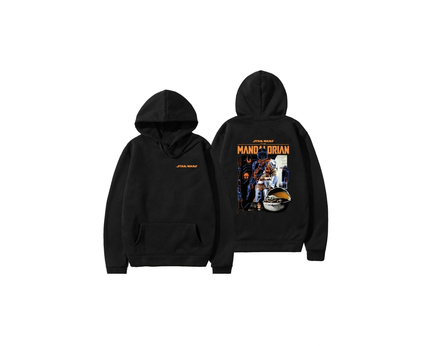 Star Wars Mandalorian Unisex Kapşonlu Mod46 12756 Siyah