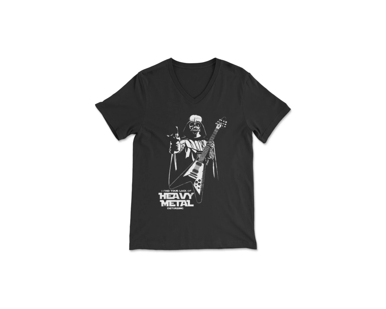 Star Wars Siyah V Yaka Tişört Unisex T-shirt