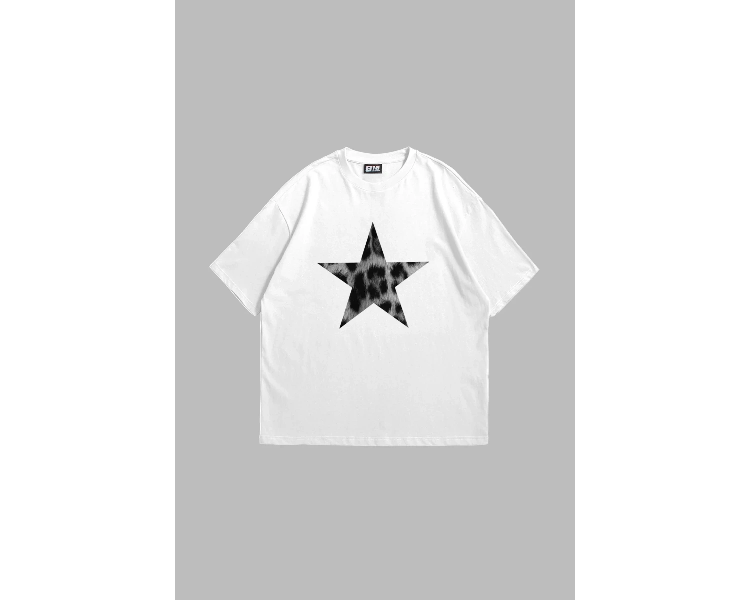 Starz Leopar Baskılı V2 24/1 Oversize Unisex Beyaz
