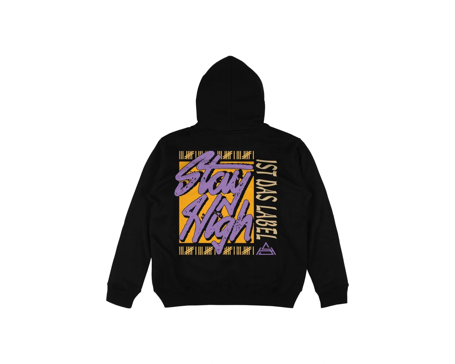 Stay High Siyah Oversize Unisex Kapüşonlu Sweatshirt Hoodie