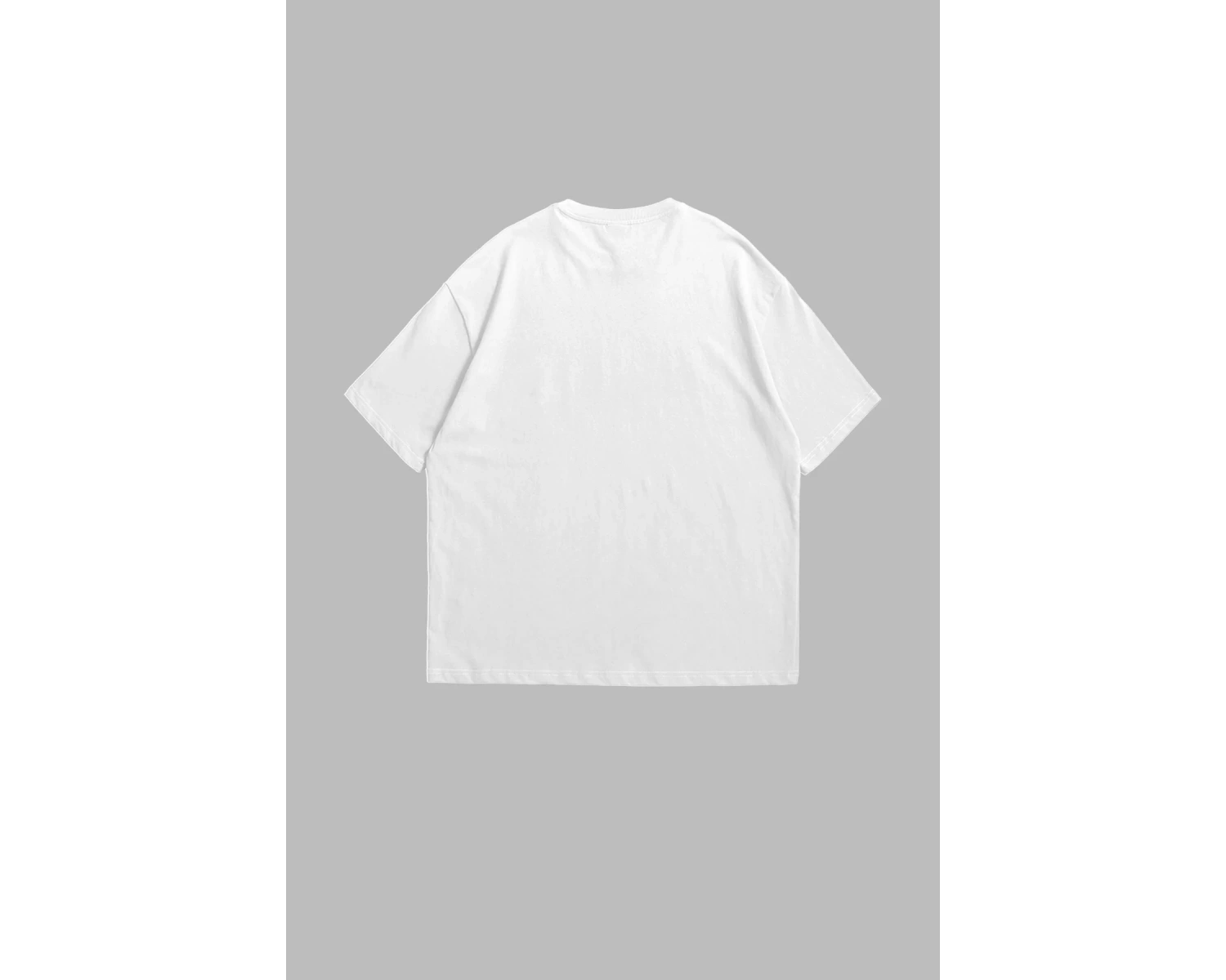 Stay Wild Leopar Baskılı 24/1 Oversize Unisex Beyaz