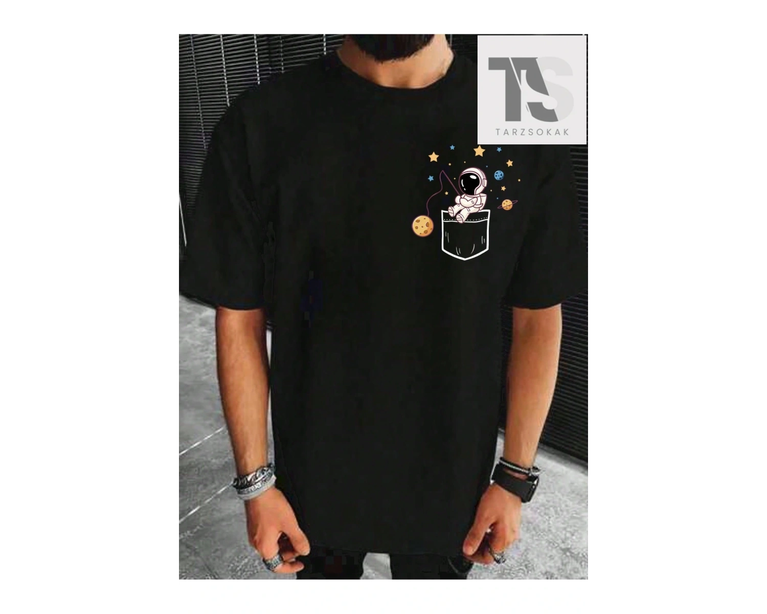 Stevenrhodes Guys Pamuk Figürlü ve Sloganlı Grafik Tişört