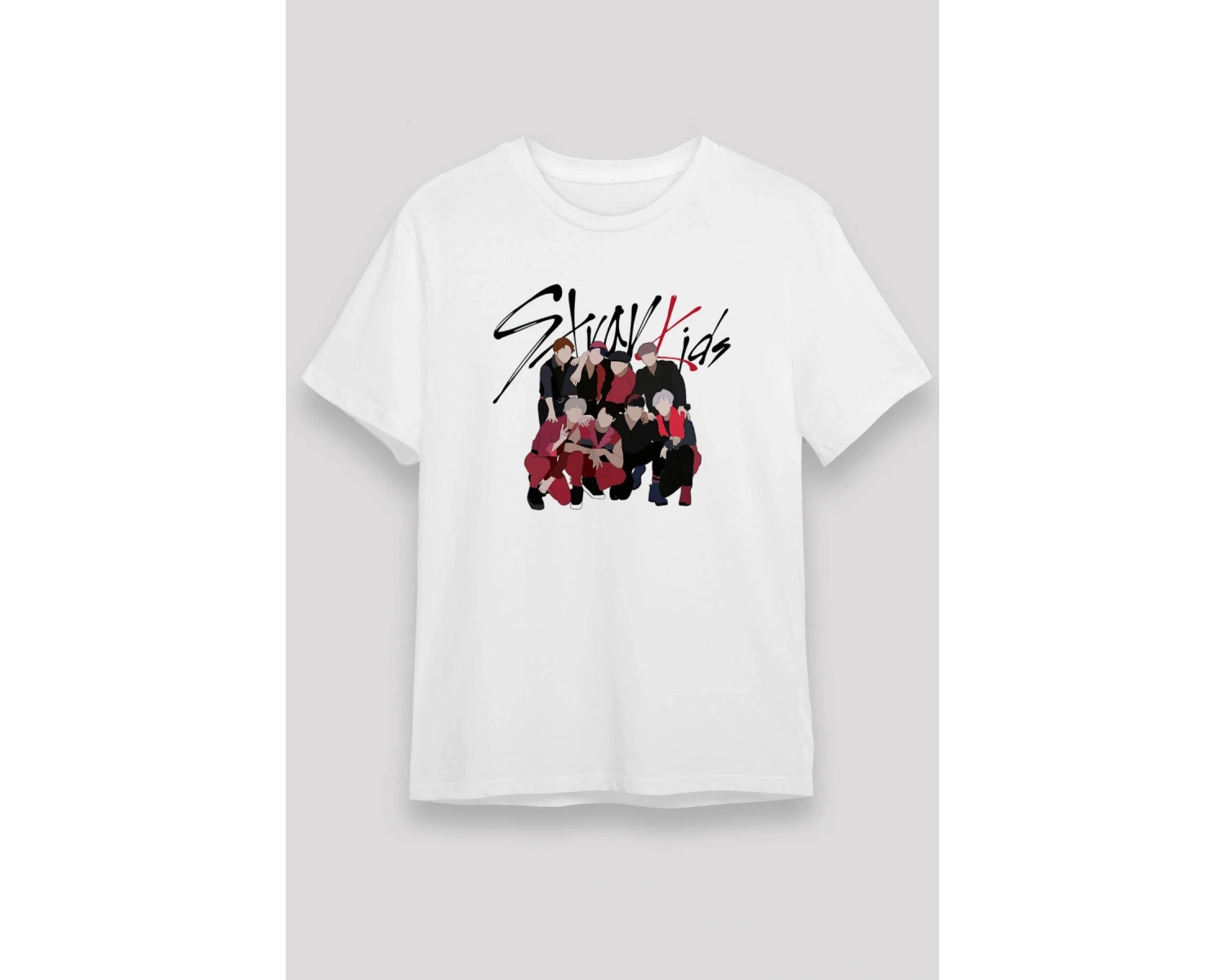 Stray Kids K-Pop Beyaz Unisex Tişört T-Shirt