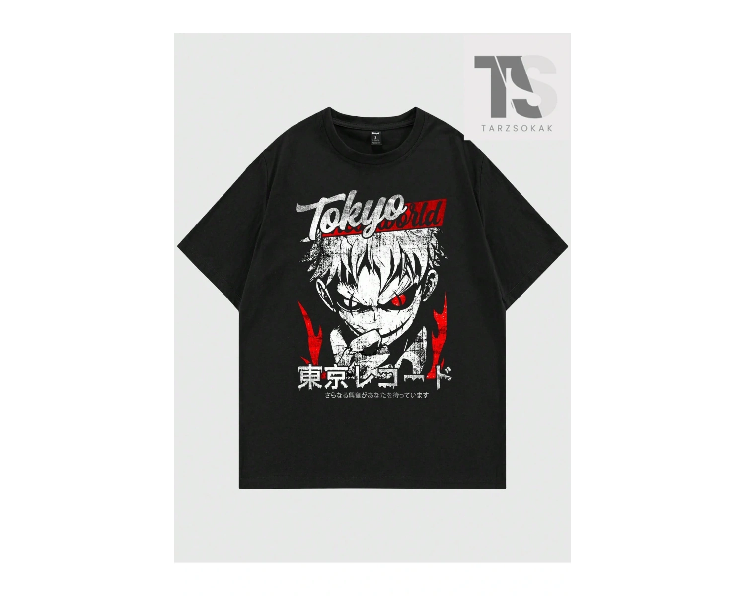 Street Life Erkek Araba ve Mektup Grafikli Tişört