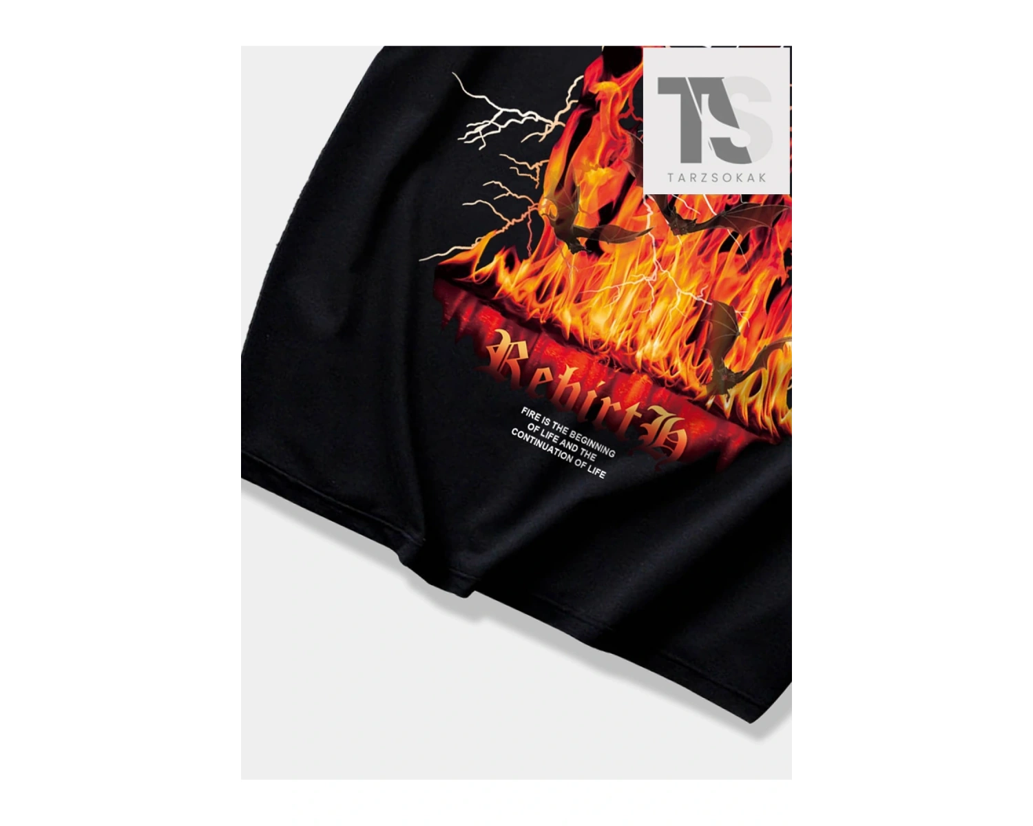 Street Life Erkek Kafatası Baskı Yuvarlak Yaka Kısa Kollu Günlük Tişört