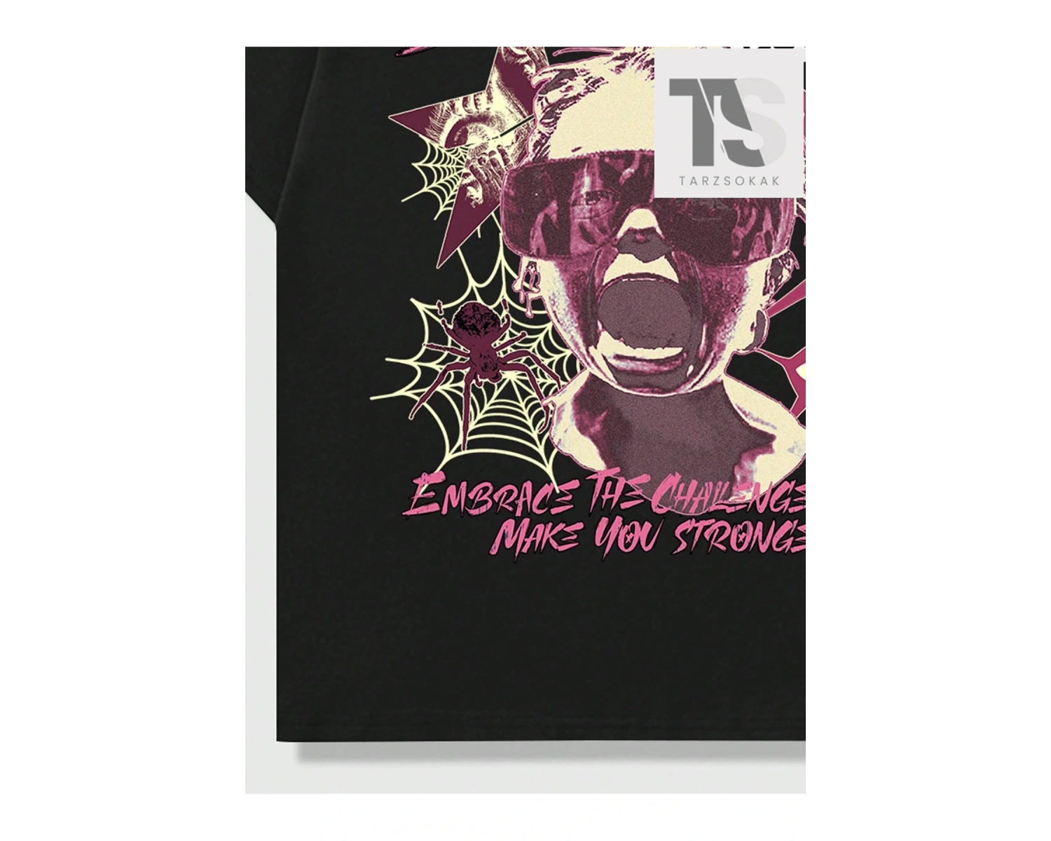 Street Life Erkek Karakter ve Slogan Baskılı T-shirt