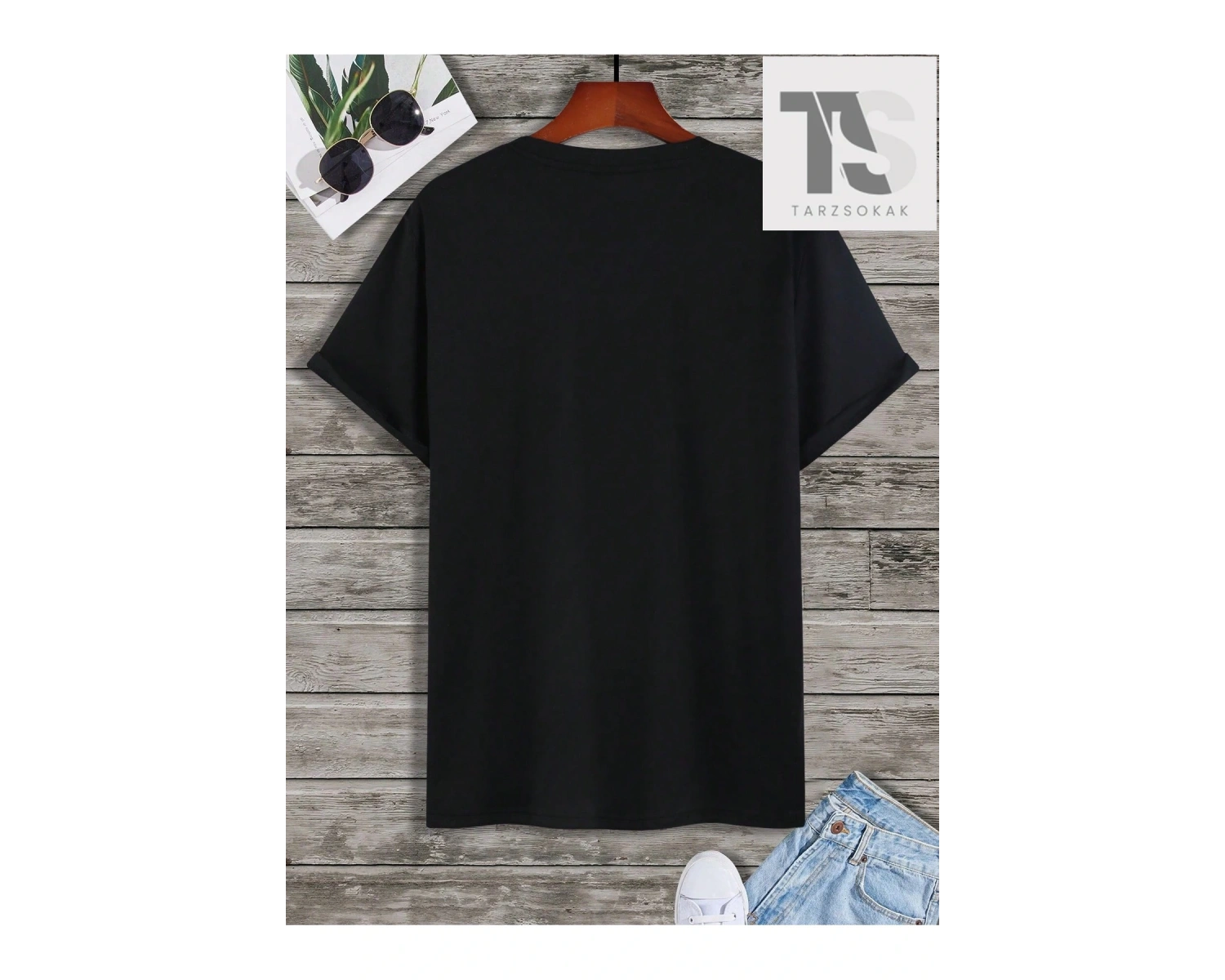 Street Life Erkek Karikatür ve Mektup Grafikli Tişört