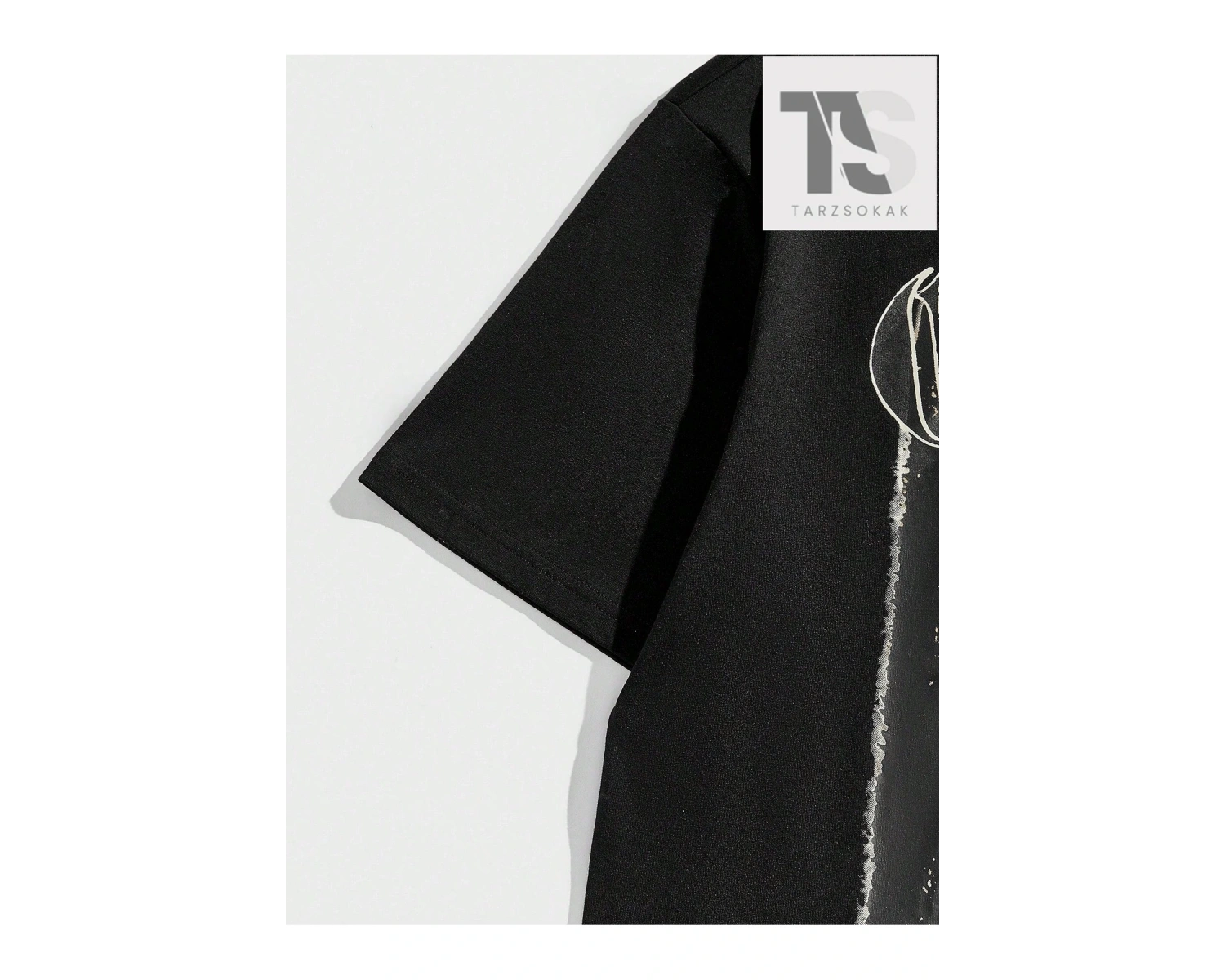 Street Life Erkek Mektup ve Yıldız Grafikli Tişört