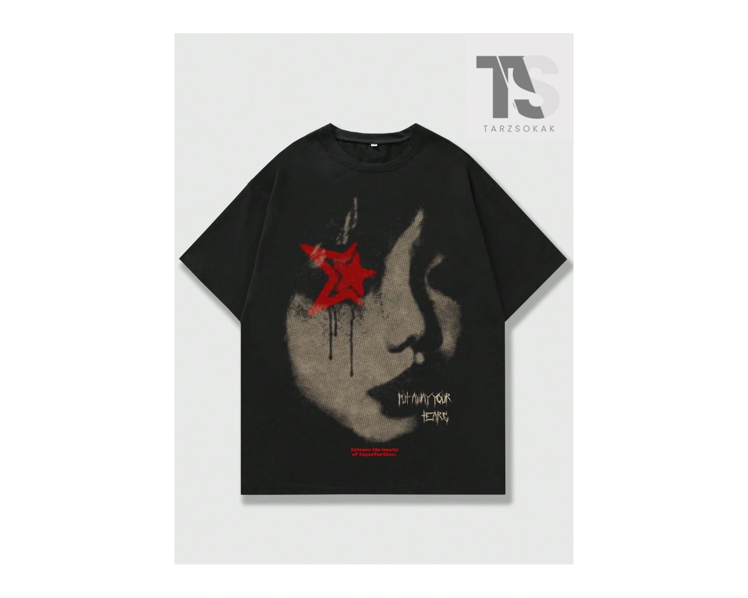 Street Life Erkek Portre Baskılı Kısa Kollu Tişört, e Yaz Aylarında Günlük Gi