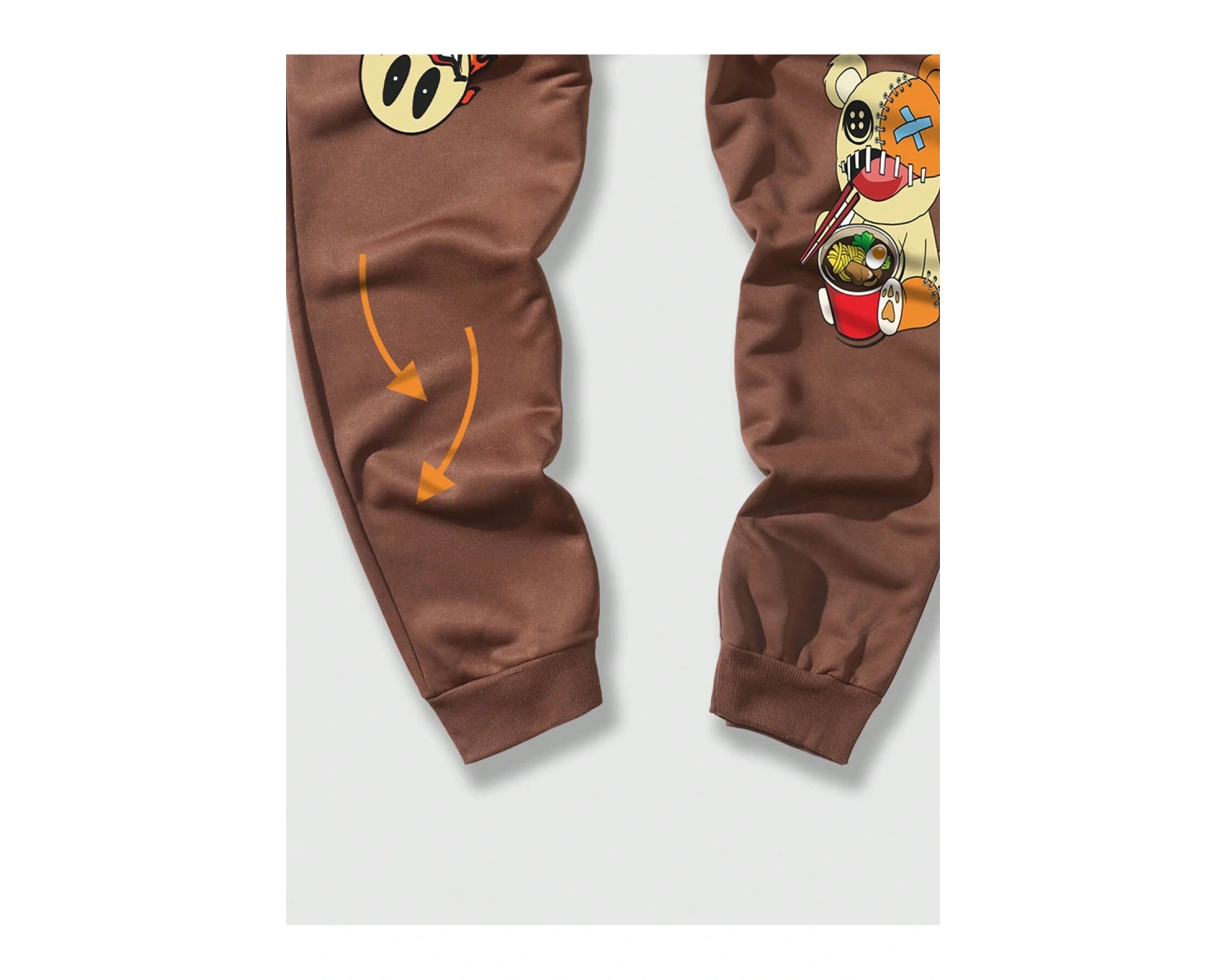 Street Life Guys Cartoon & Letter Graphic Drawstring Waist Eşofman Altı