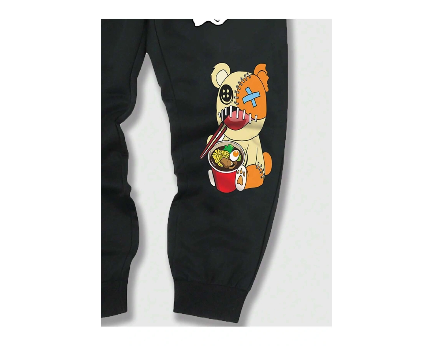 Street Life Guys Cartoon & Letter Graphic Drawstring Waist Eşofman Altı