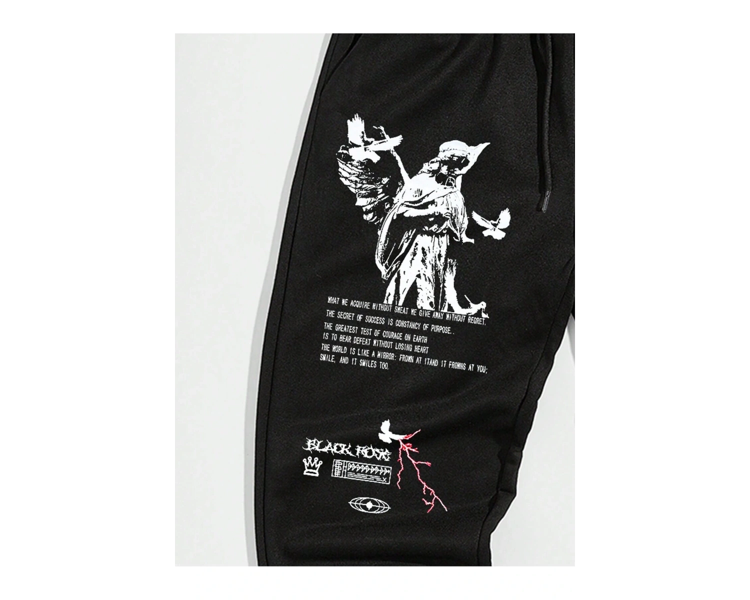 Street Life Guys Slogan Graphic Drawstring Waist Eşofman Altı