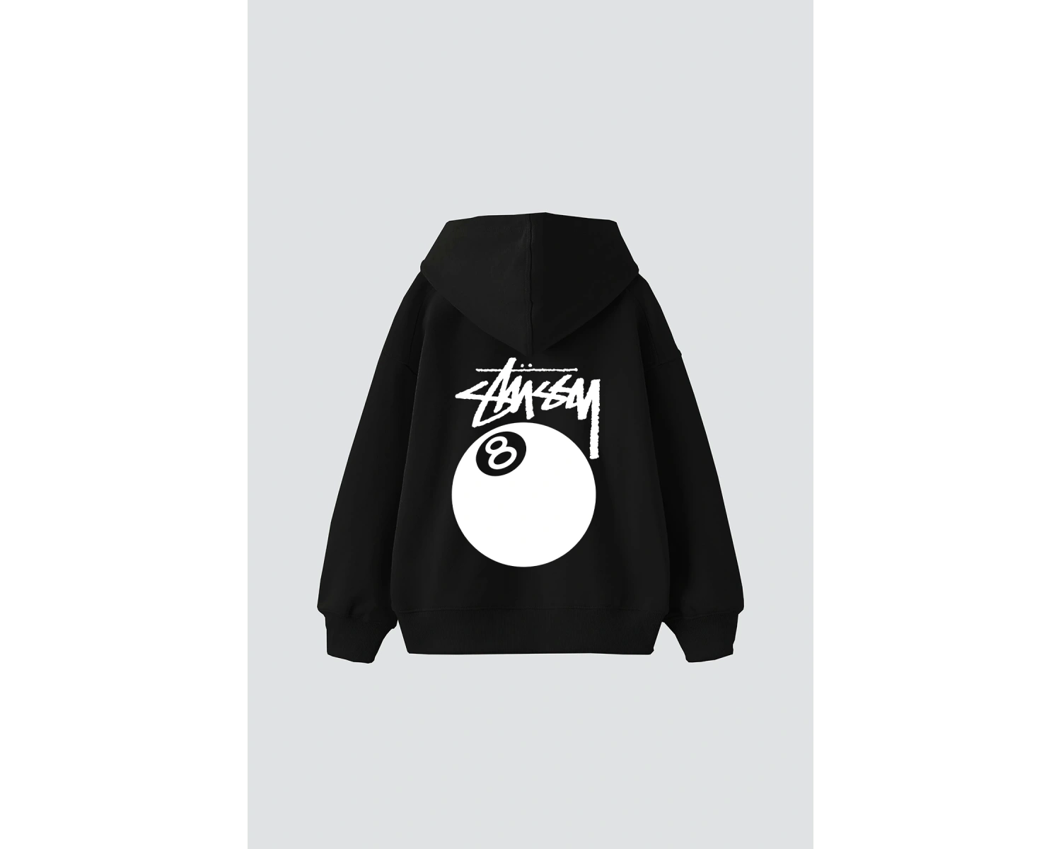Sts. Eight Ball Baskılı Oversize Unisex Beyaz