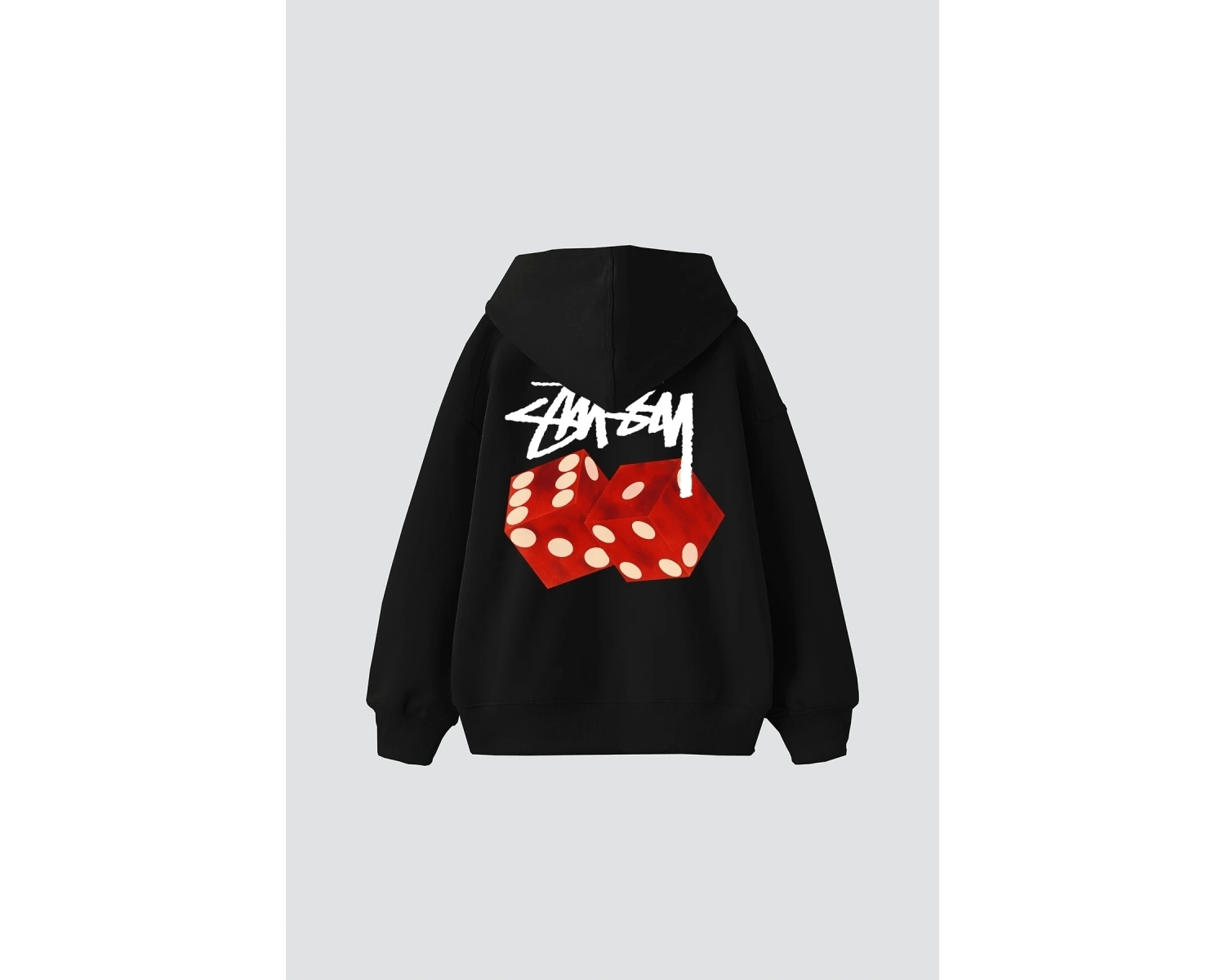 Sts Red Dıce Baskılı Oversize Unisex Beyaz