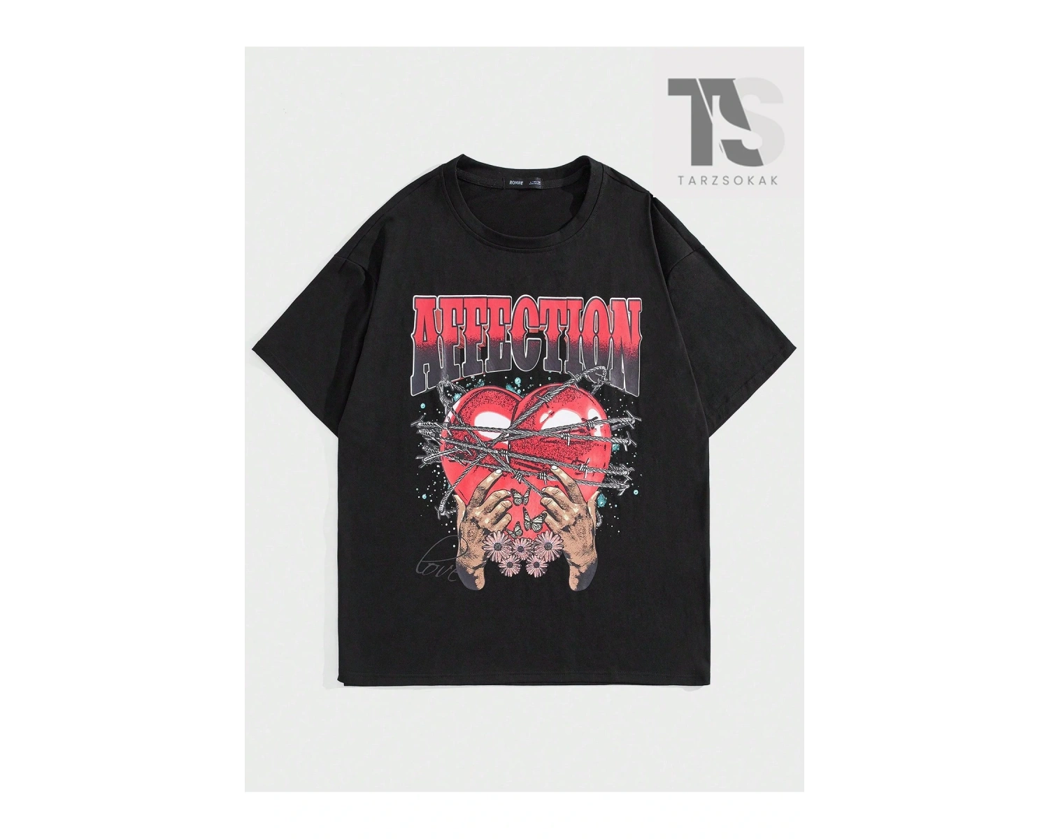 Studio Chunk Erkek Pamuk Harfli ve Kalpli Tişört