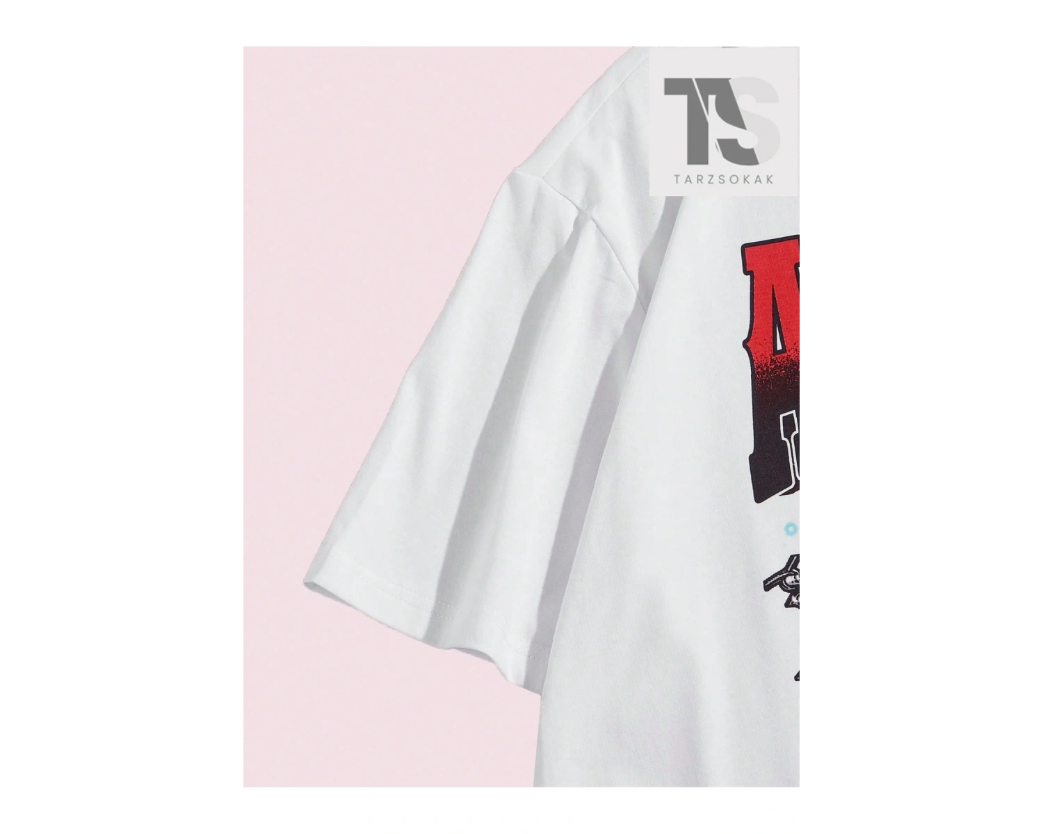 Studio Chunk Erkek Pamuk Harfli ve Kalpli Tişört