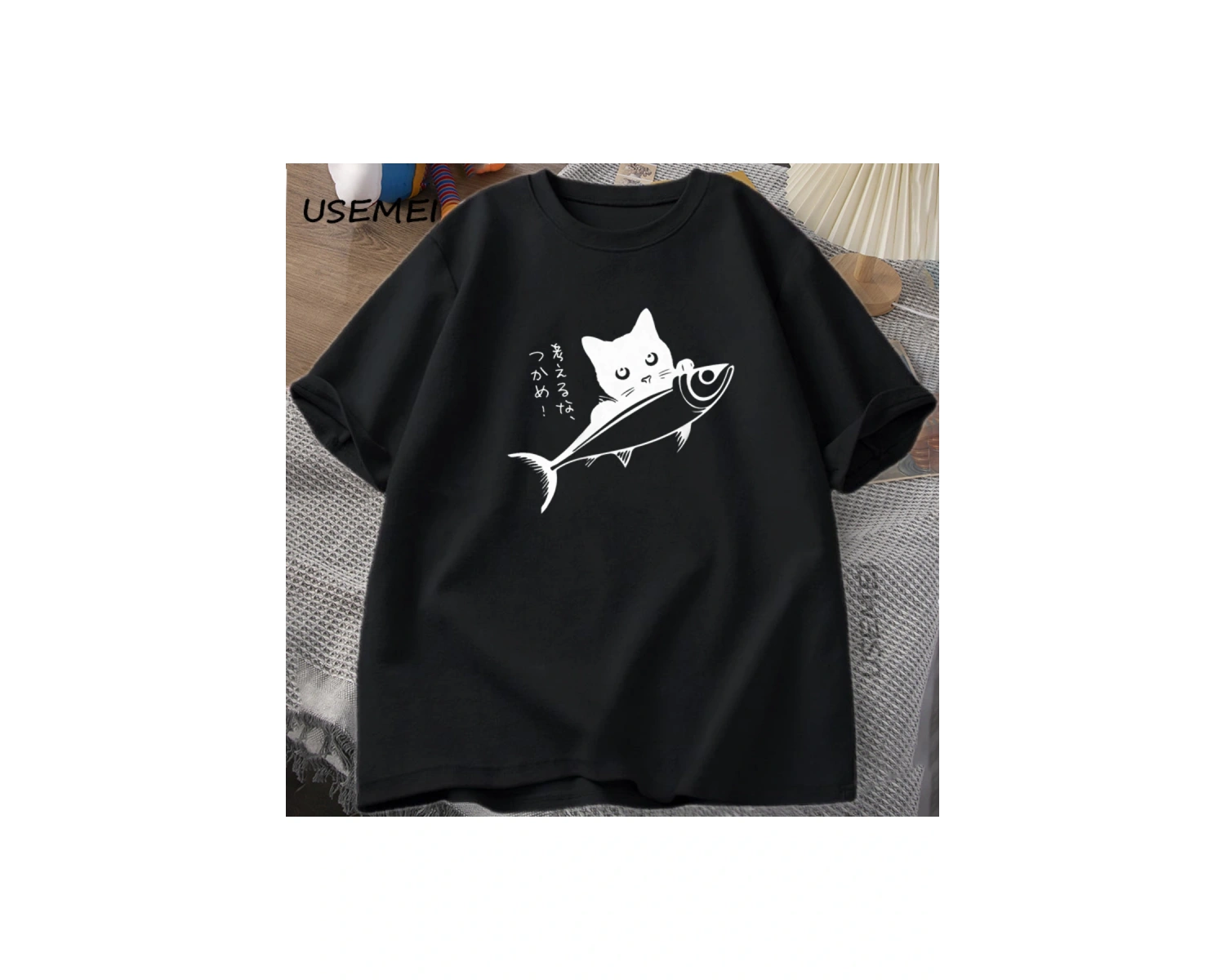 Su samuru Saçma Baskı TPamuk Tasarımcı Komik Deniz Samuru Meme Tee Vintage Y2K Hayvan 2944