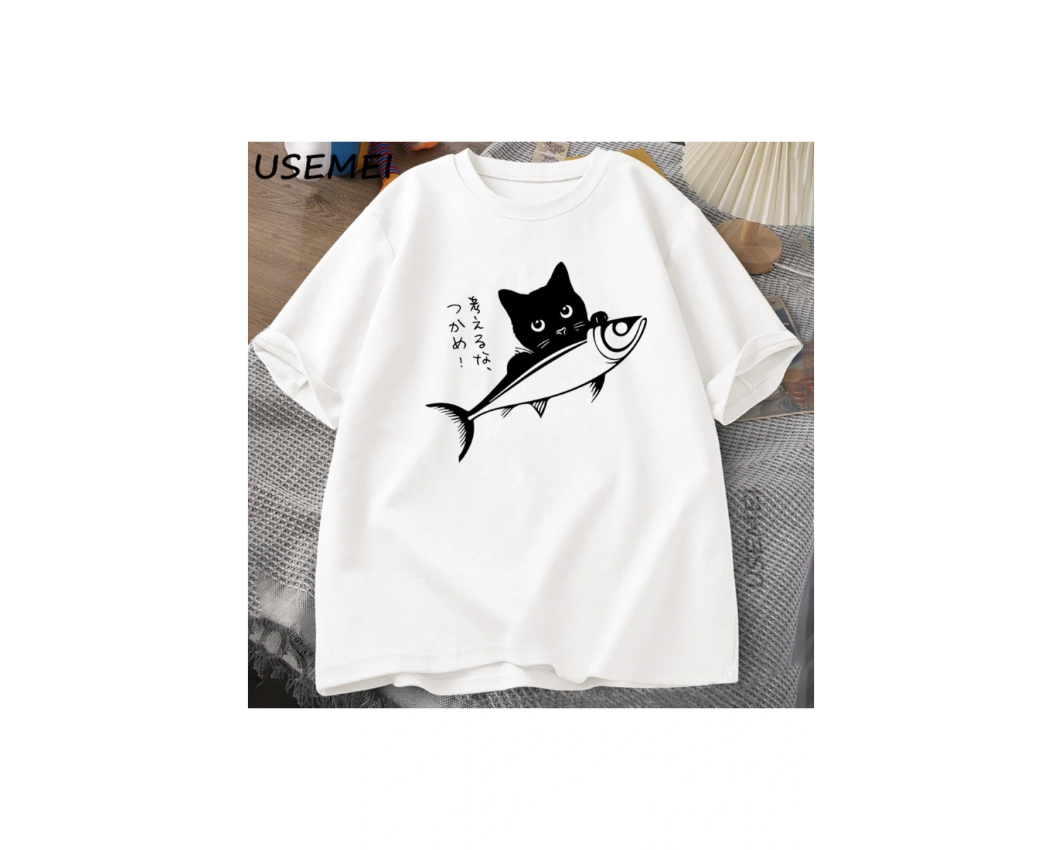 Su samuru Saçma Baskı TPamuk Tasarımcı Komik Deniz Samuru Meme Tee Vintage Y2K Hayvan 2944