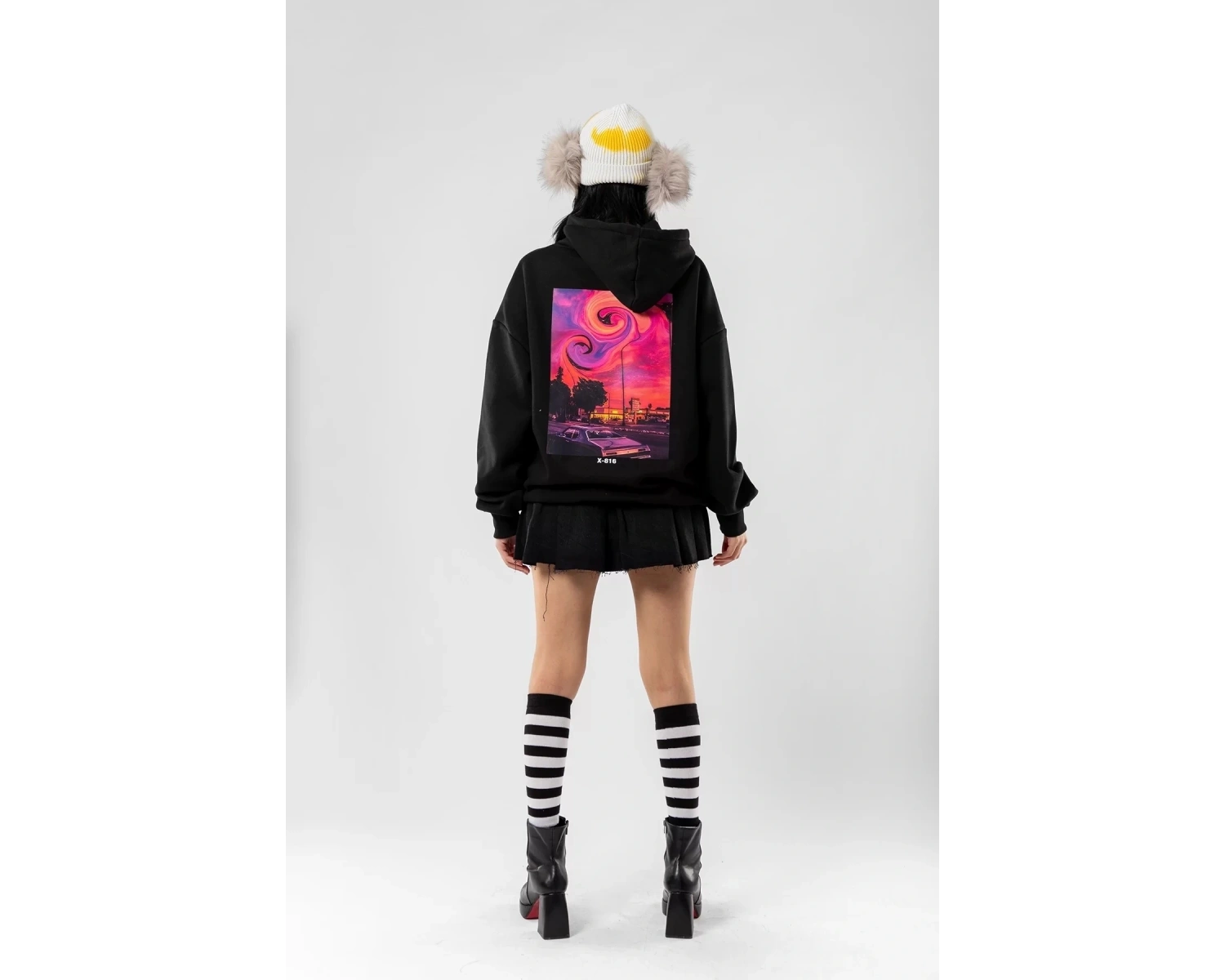 Summer Love Sırt Baskılı Oversize Unisex Beyaz