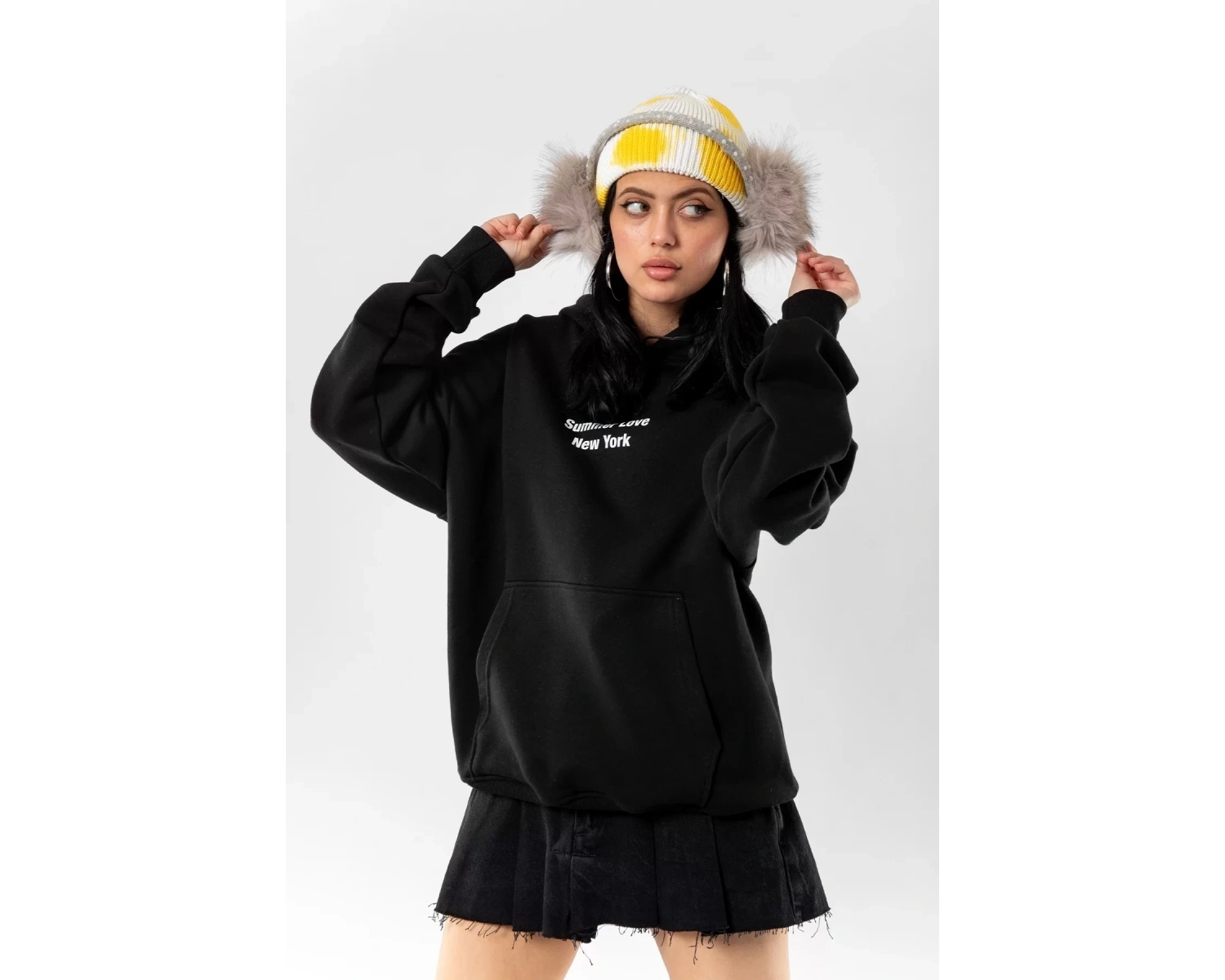 Summer Love Sırt Baskılı Oversize Unisex Beyaz