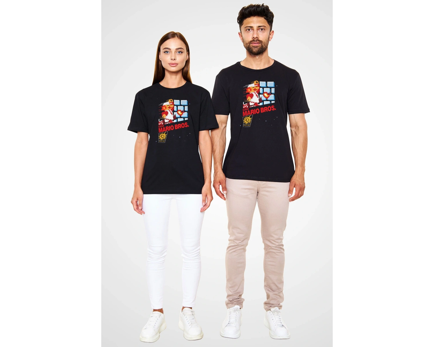 Süper Mario Siyah Unisex Tişört T-Shirt
