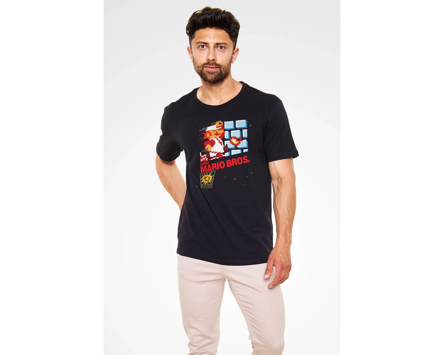 Süper Mario Siyah Unisex Tişört T-Shirt