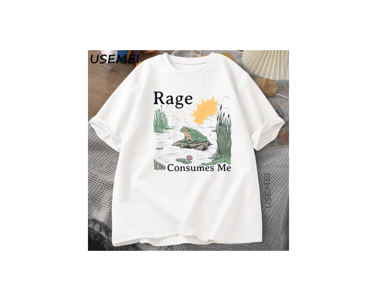 Suşi Dolap TKadın Erkek Komik Yüksek Kaliteli T-shirt Pamuk Grafik T Shirt Gevşek Kıs 2915