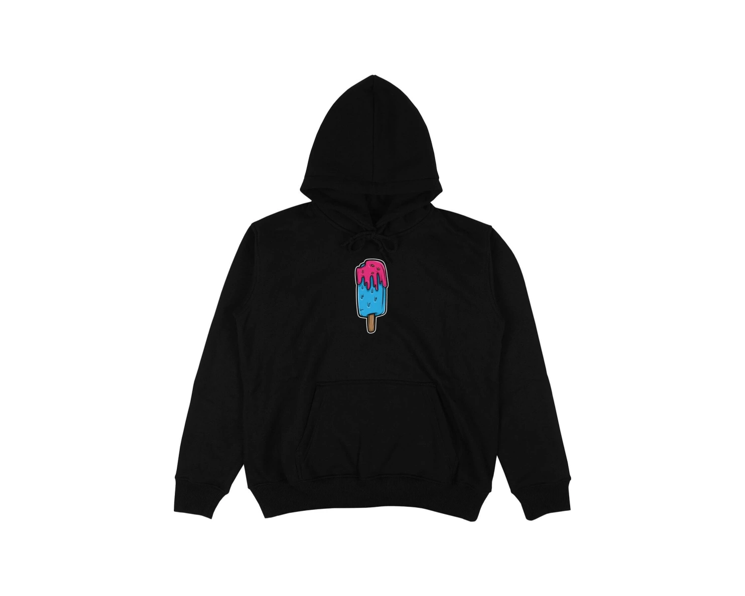 Sweat Life Siyah Oversize Unisex Kapüşonlu Sweatshirt Hoodie