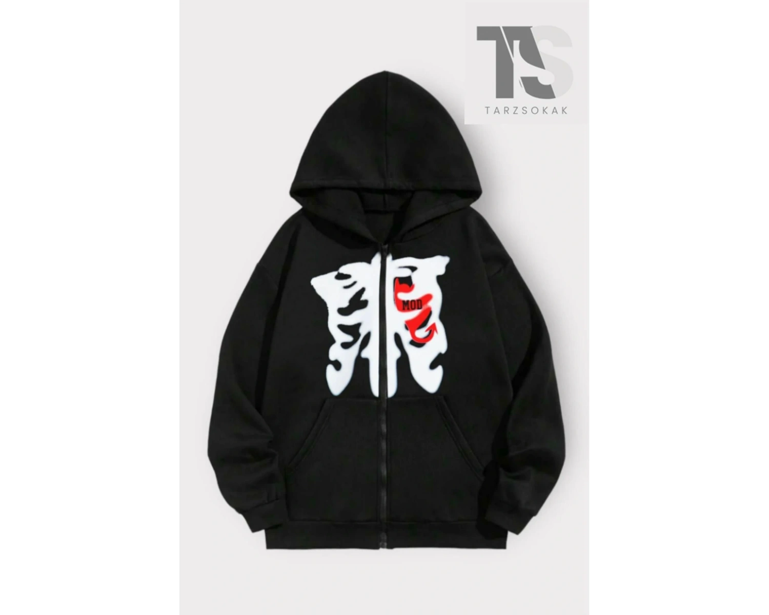 Sweatshirt Fermuarlı Hırka Siyah