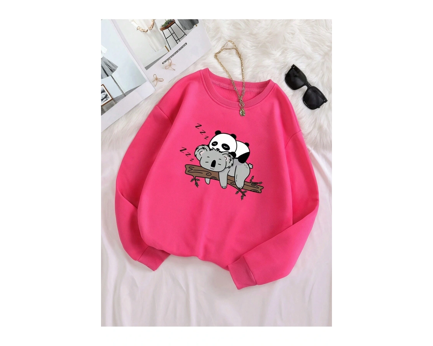 Sweatshirt Pembe