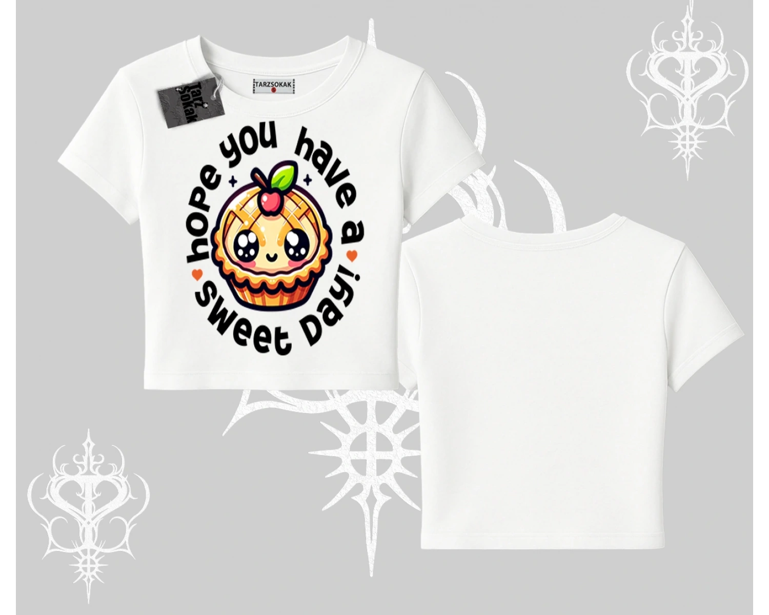 Sweet Day Cupcake Baskılı Babby Tee Tshirt