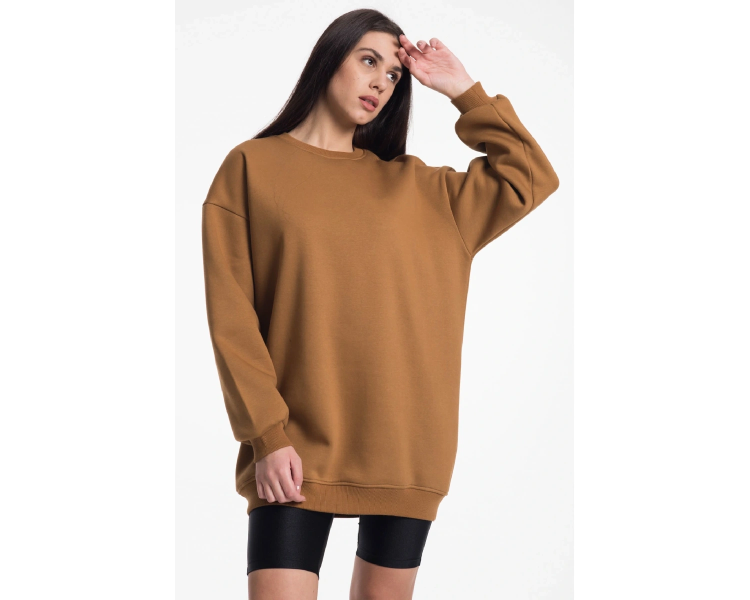 Taba Rengi Kadın Sweatshirt Bej