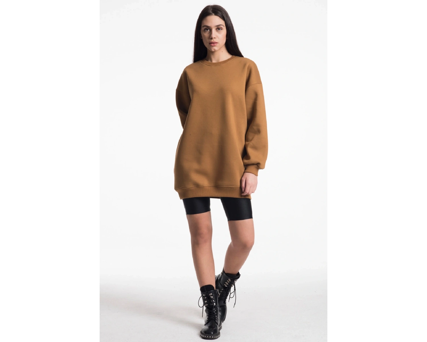 Taba Rengi Kadın Sweatshirt Bej