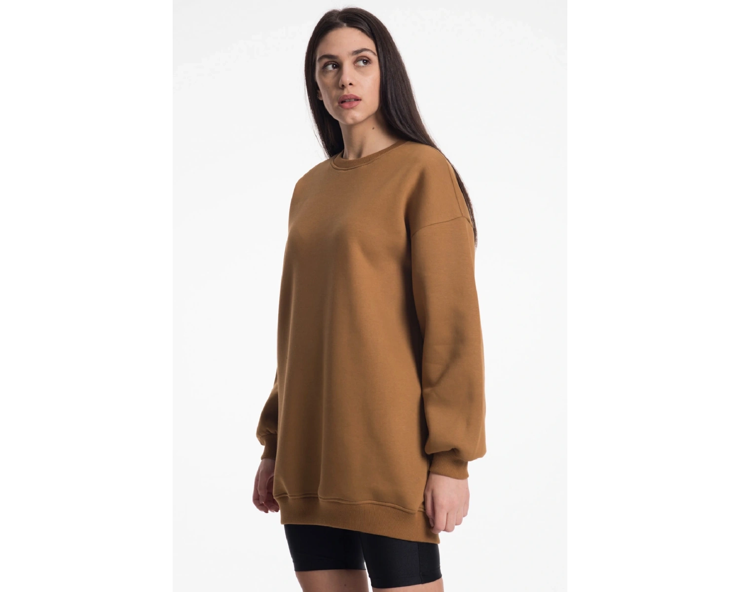 Taba Rengi Kadın Sweatshirt Bej