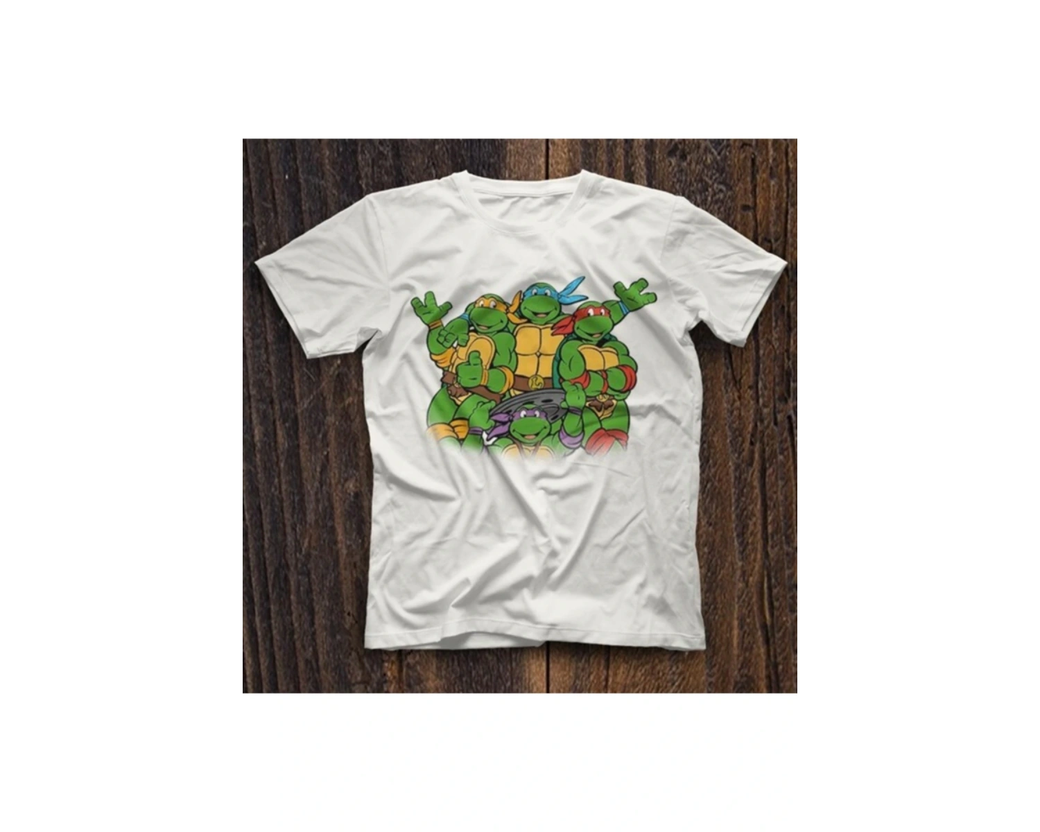 Teenage Mutant Ninja Turtles Ninja Kaplumbağalar Beyaz Unisex Tişört T-shirt