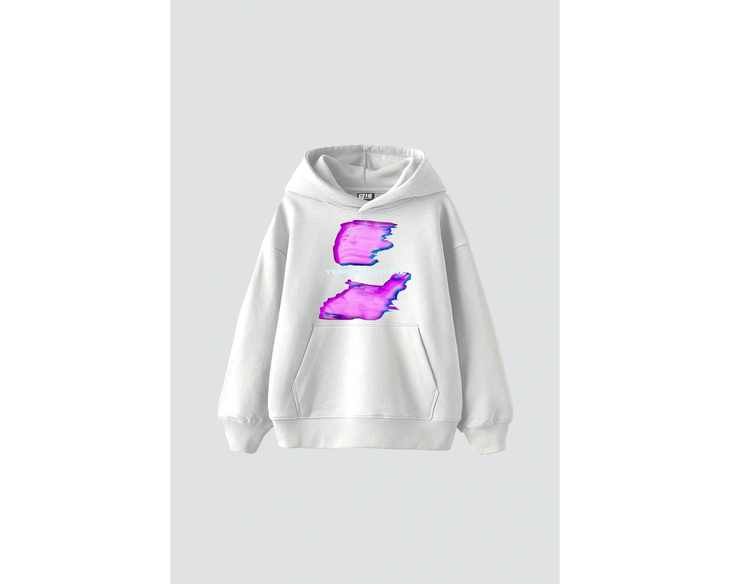 Temperature Baskılı Oversize Unisex Beyaz