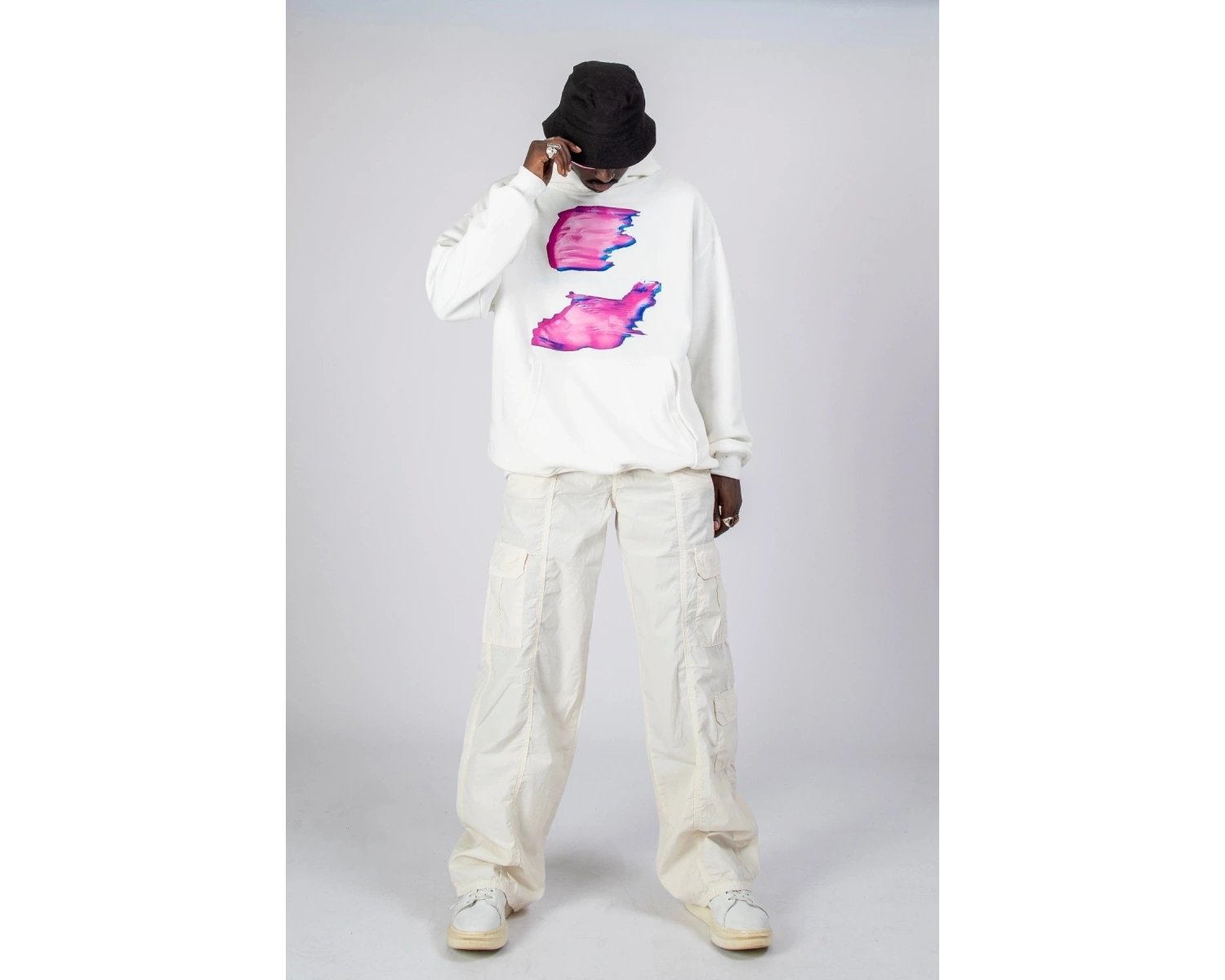 Temperature Baskılı Oversize Unisex Beyaz