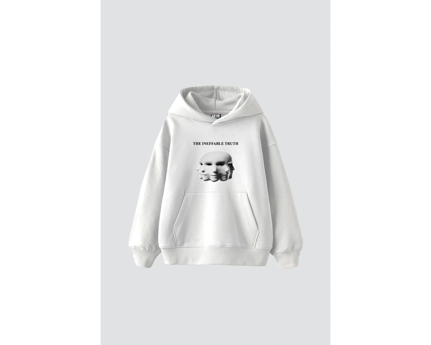 The Ineffable Truth Baskılı Oversize Unisex Premium Beyaz