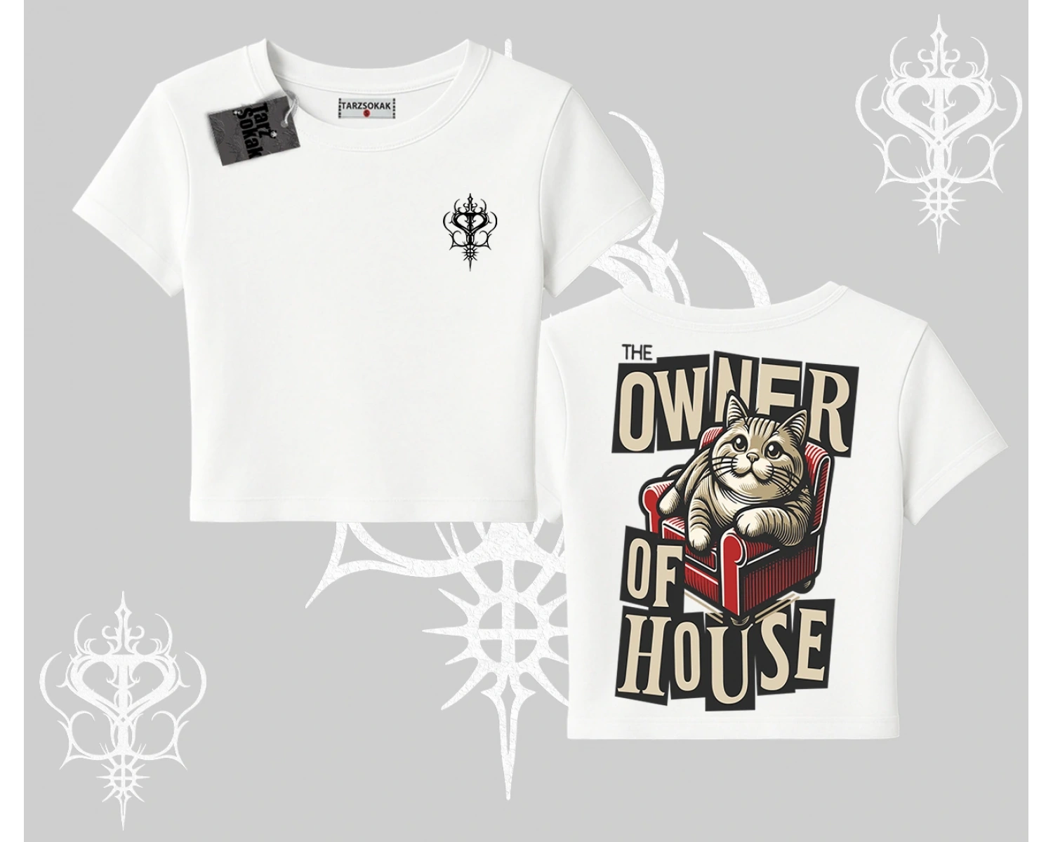 The Owner of House Kedi Arka Baskılı Babby Tee Tshirt